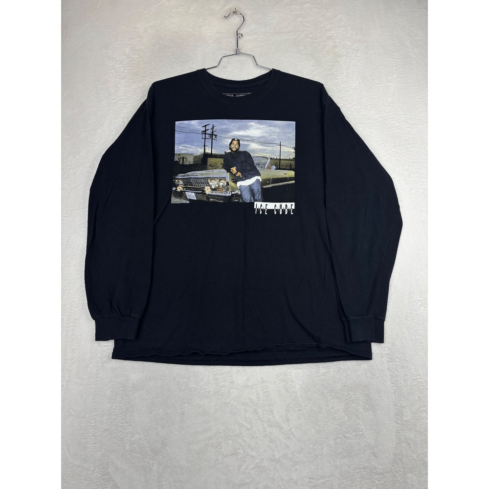 Ice Cube Control Long Sleeve Graphic T-Shirt Mens XL Black Lowrider Rap Tee